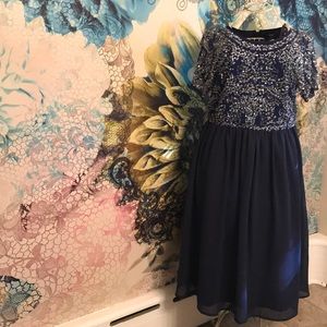 ASOS Maternity Navy and Sequins Midi dress